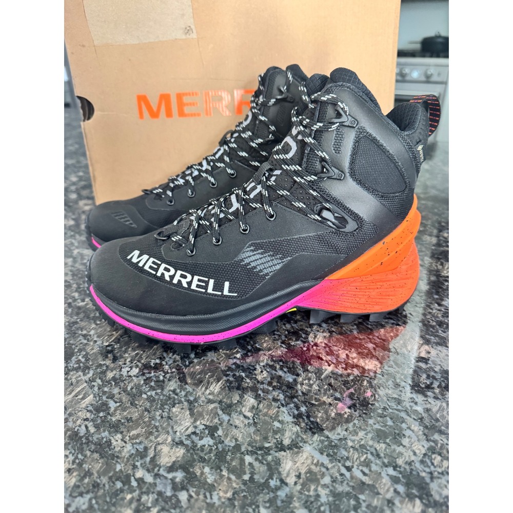 Merrell MTL‎ Thermo Rogue 4 Mid GTX Womens Hiking Boots Black Orange J038184 8.5